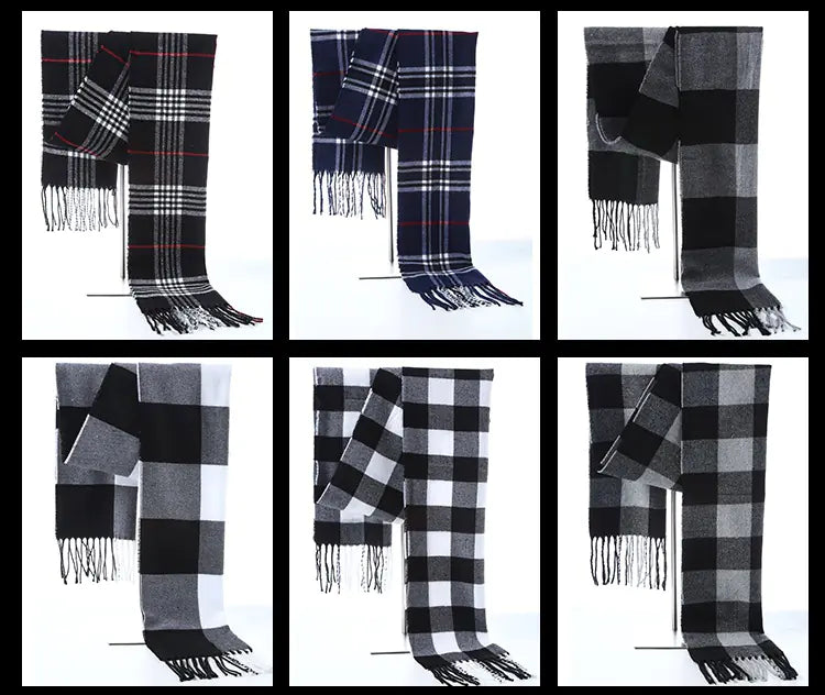 Fashionable Thick Plaid Scarf for Women