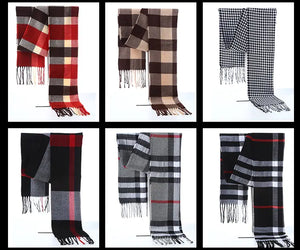 Fashionable Thick Plaid Scarf for Women