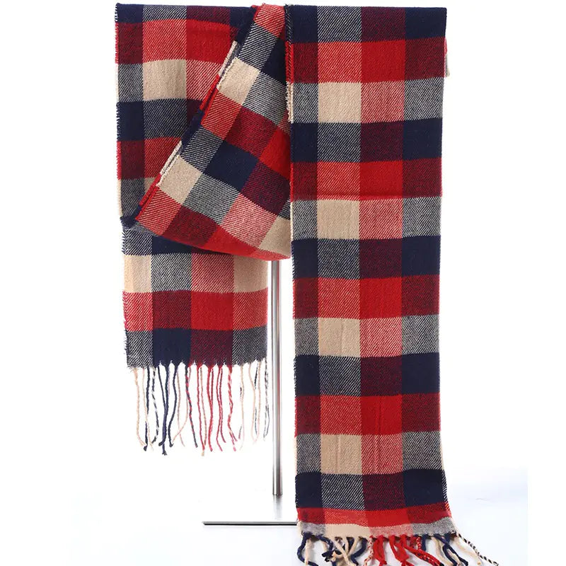 Fashionable Thick Plaid Scarf for Women