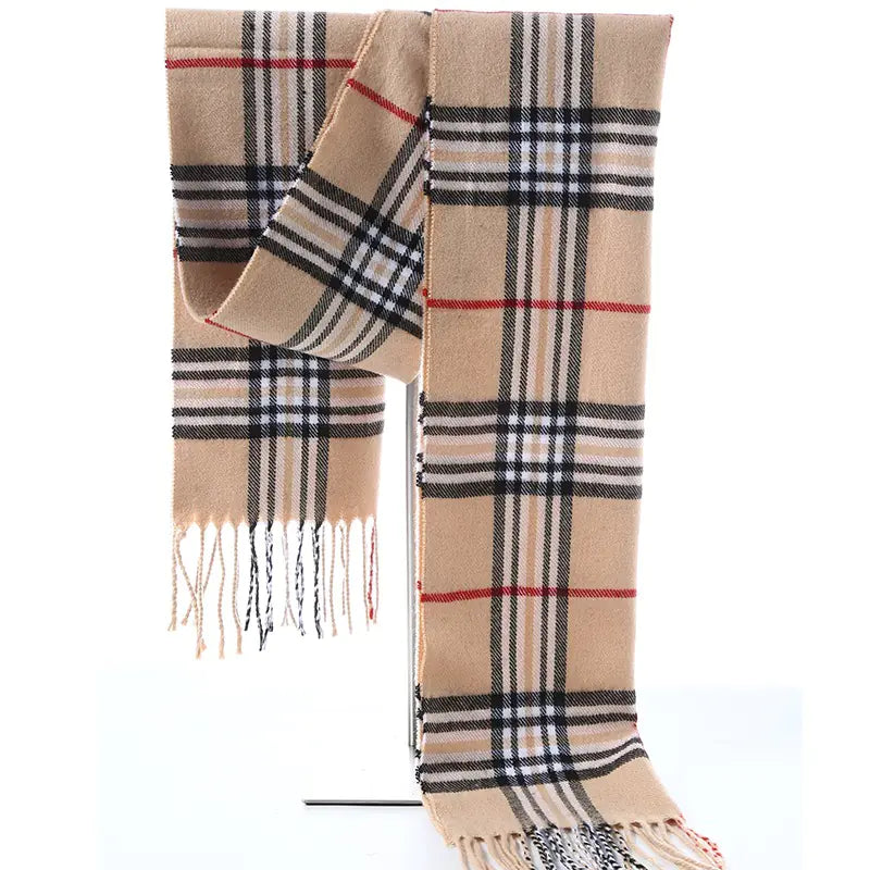 Fashionable Thick Plaid Scarf for Women