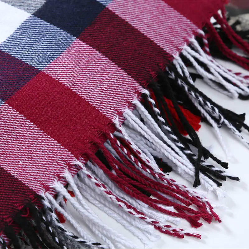 Fashionable Thick Plaid Scarf for Women