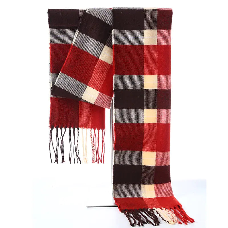 Fashionable Thick Plaid Scarf for Women